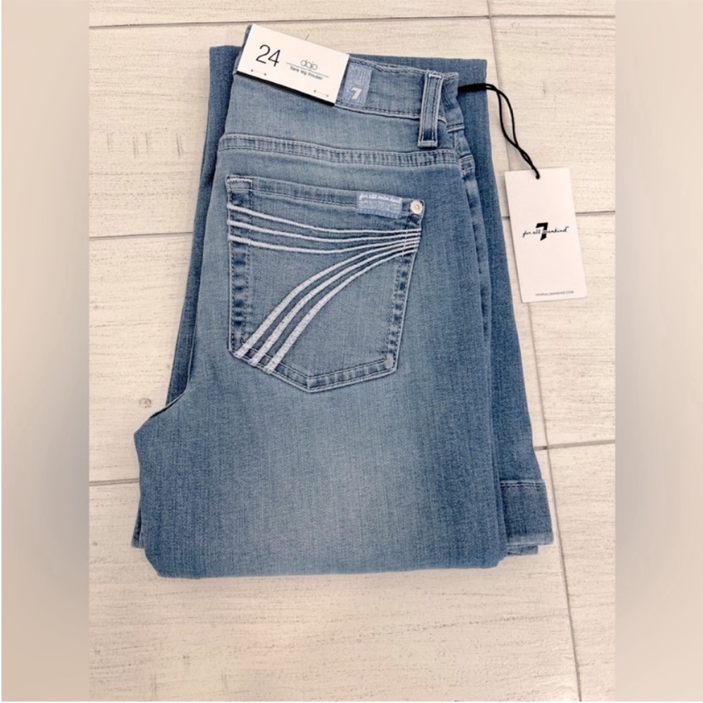 7 For All Mankind Light Blue Flare Jeans